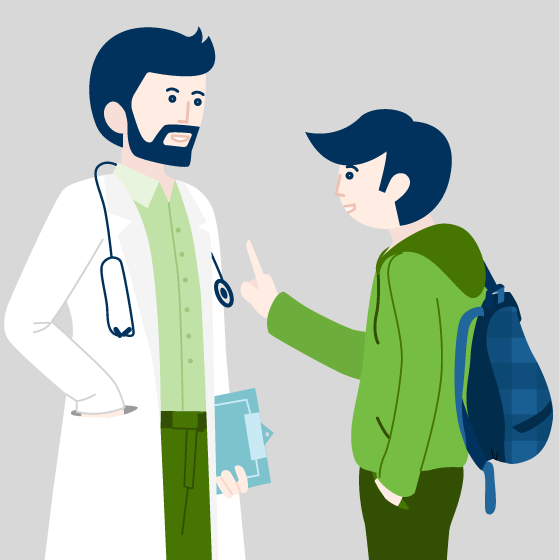 illustrazione di colloquio tra medico e paziente